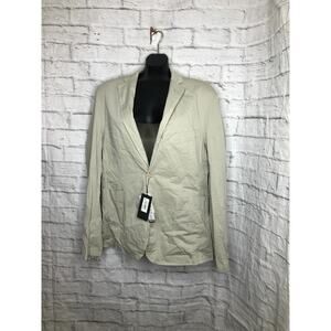 C-LAB NYC Men's Garment Dyed Stretch Cotton Blazer Jacket 42R Light Khaki NWT